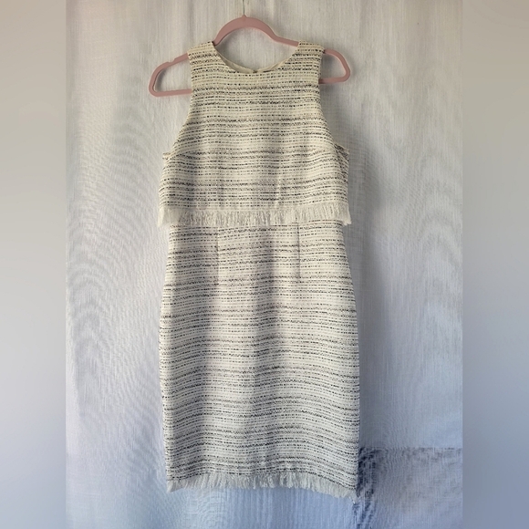 Karl Lagerfeld Paris white and black tweed dress size 4 - Picture 2 of 11